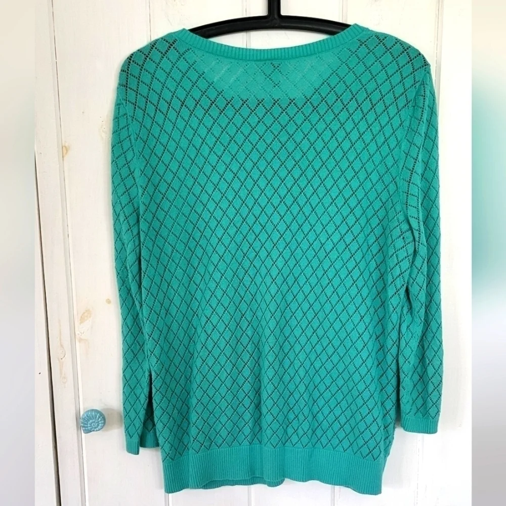 Loft Fine Knit Scoop Next Botton Down Cardigan